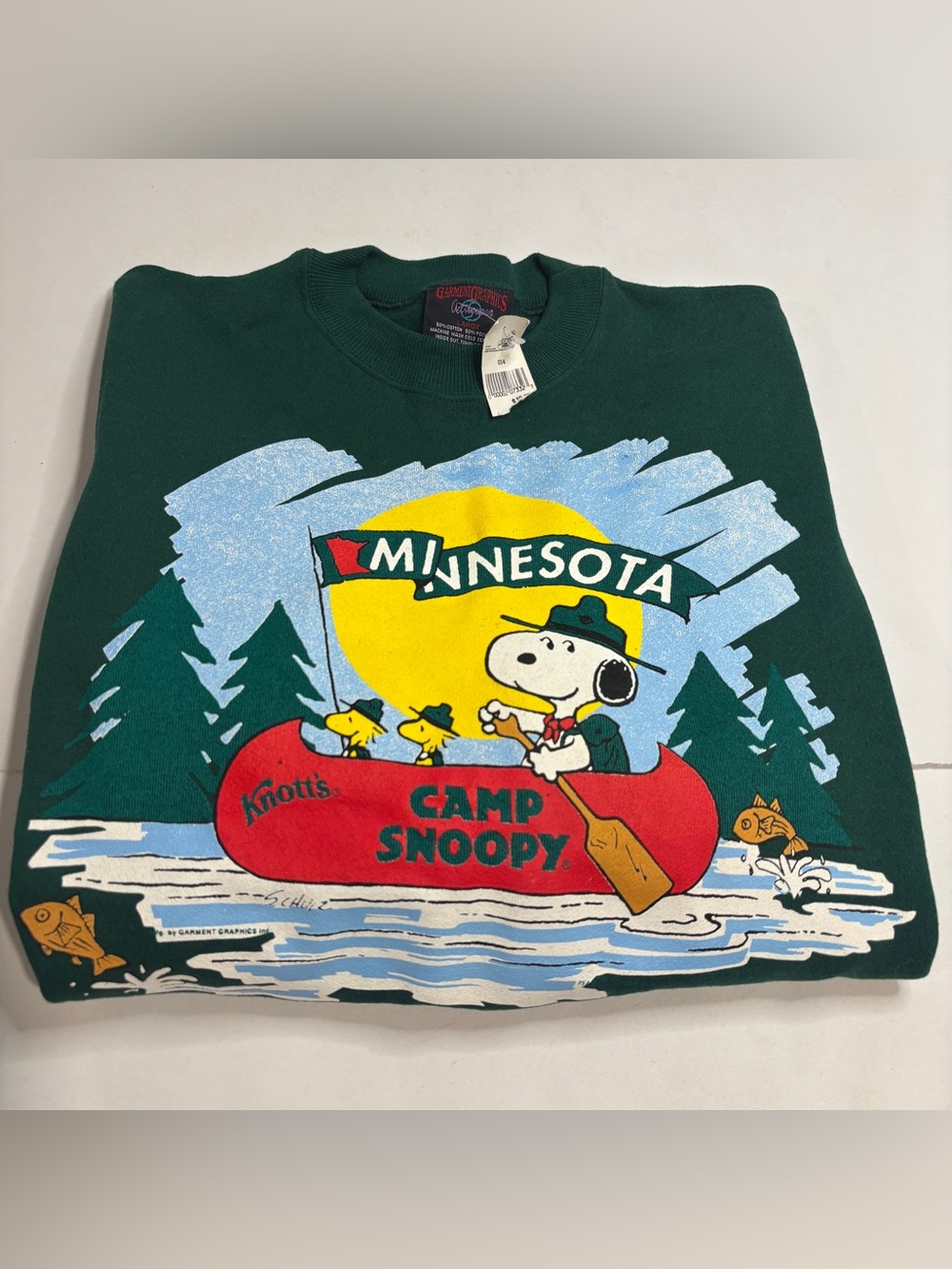 Vintage 90s Knotts Camp Snoopy Sweatshirt Crewneck Minnesota Men’s Size Large